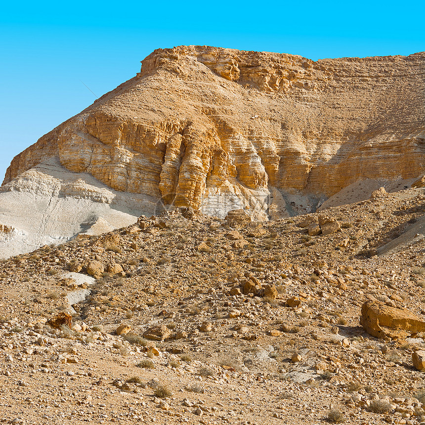 以色列内盖夫沙漠的阿维达峡谷图片