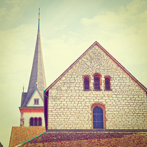 瑞士的教堂和钟楼Instagram效果图片