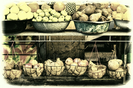 以色列贾法市各种新鲜水果和蔬菜市场图片