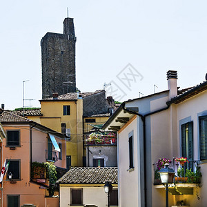 意大利老住宅区背景图片