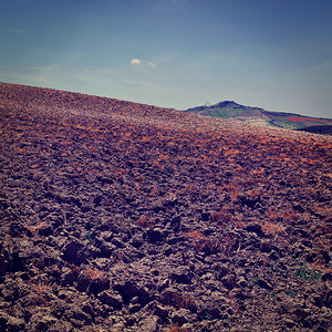 西西里山坡上的耕地Instagram效果图片