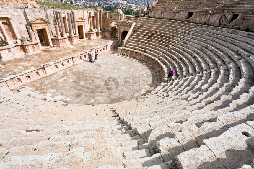 大型南方剧院约旦Jerash古城图片