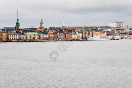 瑞典斯特罗姆门湾的德哥尔摩GamlaStan图片