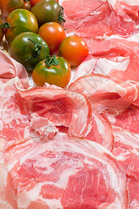 意大利番茄和青的食物背景图片