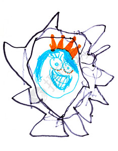 童子画微笑着的公主圣镜中皇冠图片