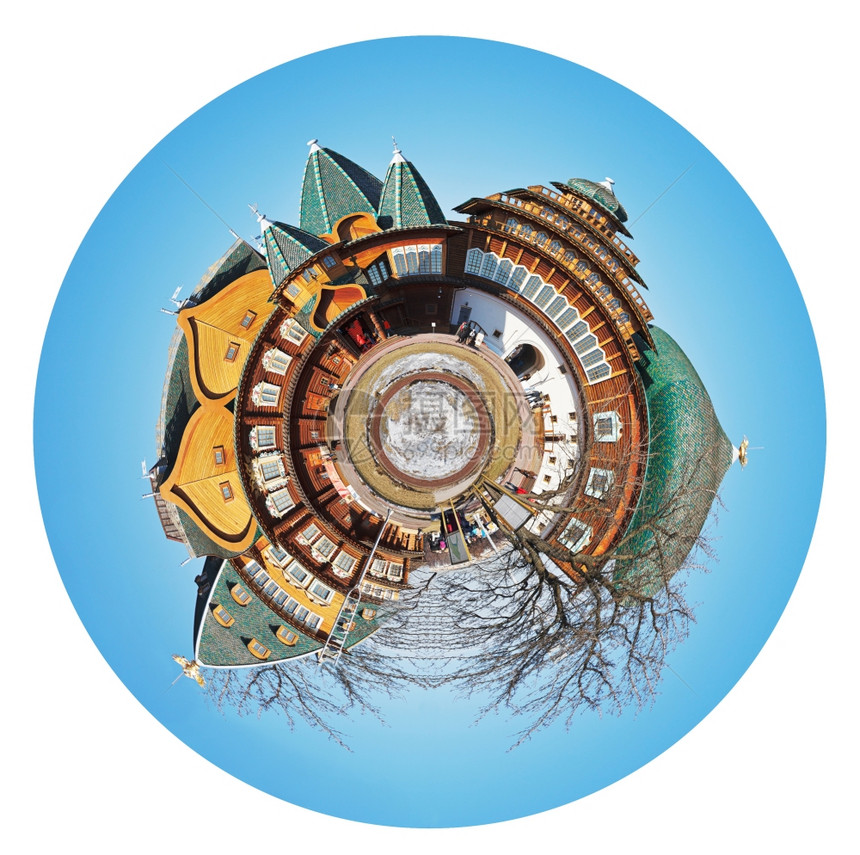 莫斯科Kolomenskoe大木林宫的球形观图片