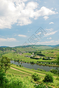 德国莫泽尔河谷和塞夏季风景图片