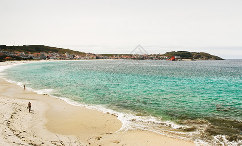 西班牙加利亚Cambados镇附近Biscay湾沙滩图片