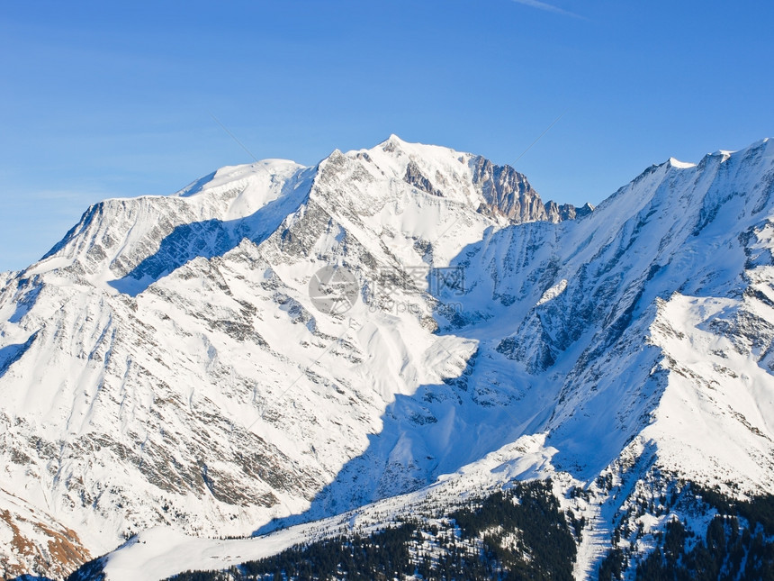太阳港地区阿尔卑斯山伊瓦松法国勃朗峰图片