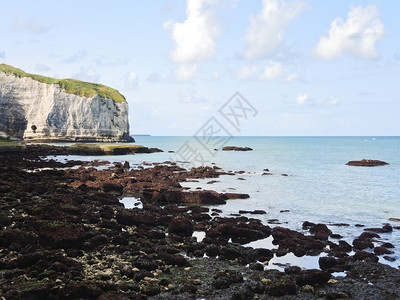 英国语频道Eretratcotedalbatre的石沙滩和角斗篷法国图片