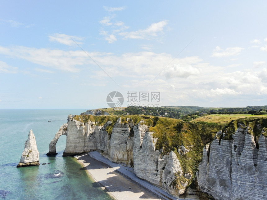 埃雷特拉特海岸英吉利海峡海岸线视图法国阿尔巴特图片