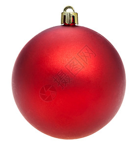 圣诞节装饰白色背景隔离的xmas红球背景图片
