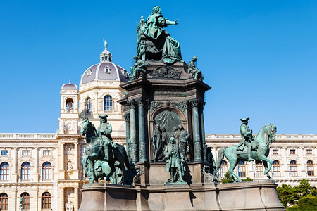 nhmw前往维也纳市玛丽亚特里莎雕像和自然历史博物馆自然历史博物馆在玛丽亚特里森普拉茨维也纳奥地利背景