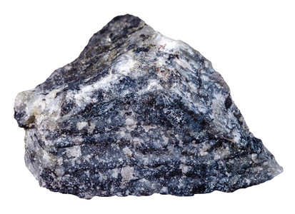 以白色背景隔离的天然岩石标本抗蛋白矿物石图片