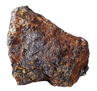 标本自然岩天白色背景分离的磁石矿物标本图片