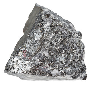 天然矿物石的大型白底分离的石抗线铁矿石标本图片