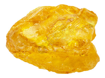 天然矿物石白底孤立的原生硫石图片