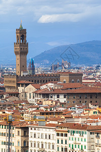 意大利之旅从米开朗基罗广场俯瞰佛罗伦萨小镇和维基奥宫图片