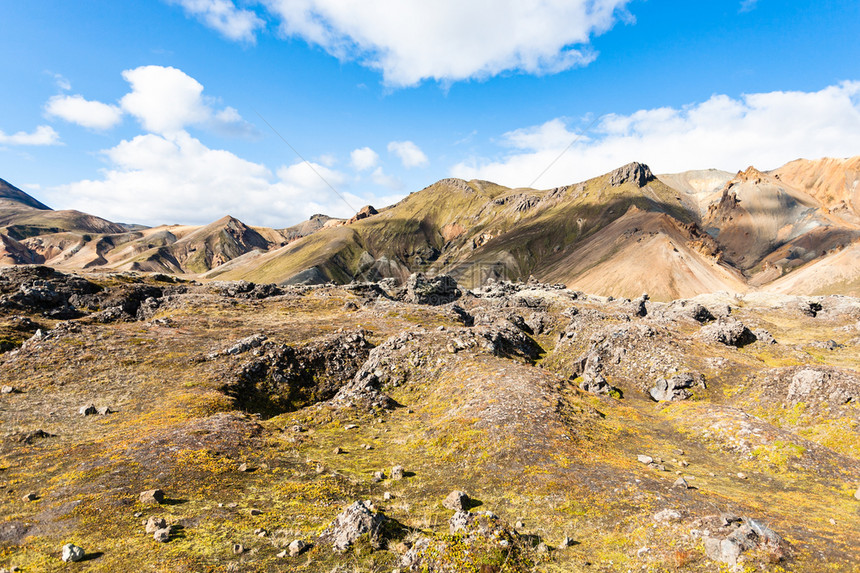 冰岛之旅9月冰岛高原地区Fjallabak自然保护区Landmannalaugar地区山地景观图片