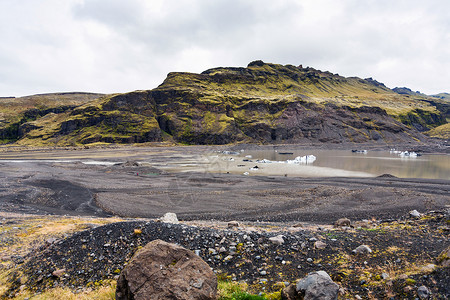 南川金佛山风景前往冰岛在大西洋南岸KatlaGeopark的Solhemajajokol冰川Mirdalsjokull冰盖南川舌头床面融冰背景