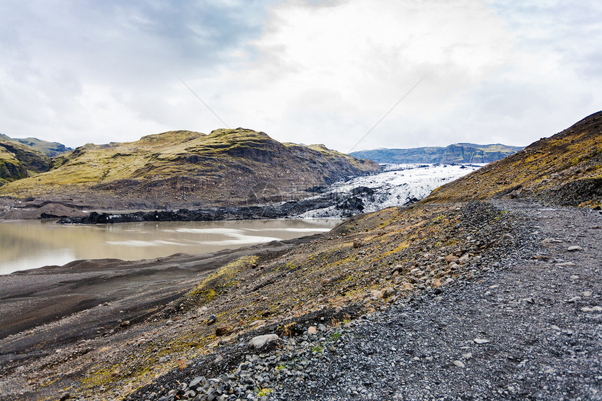 前往冰岛位于冰岛大西洋南岸KatlaGeopark的Solheimajokol冰川Myrdalsjokull冰盖南川舌图片