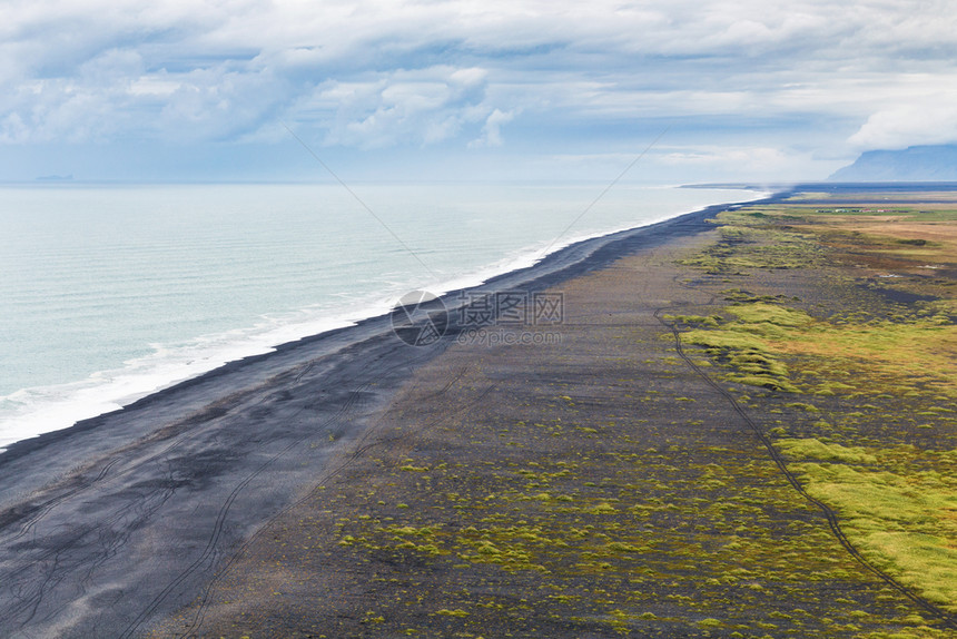冰岛地质公园大西洋南岸黑沙滩图片