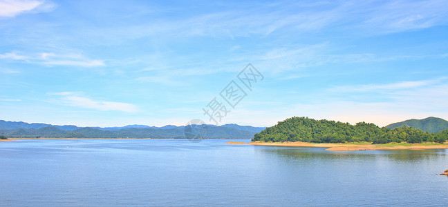 泰国PhetchaburiKaengkrachan大坝水库全景图图片