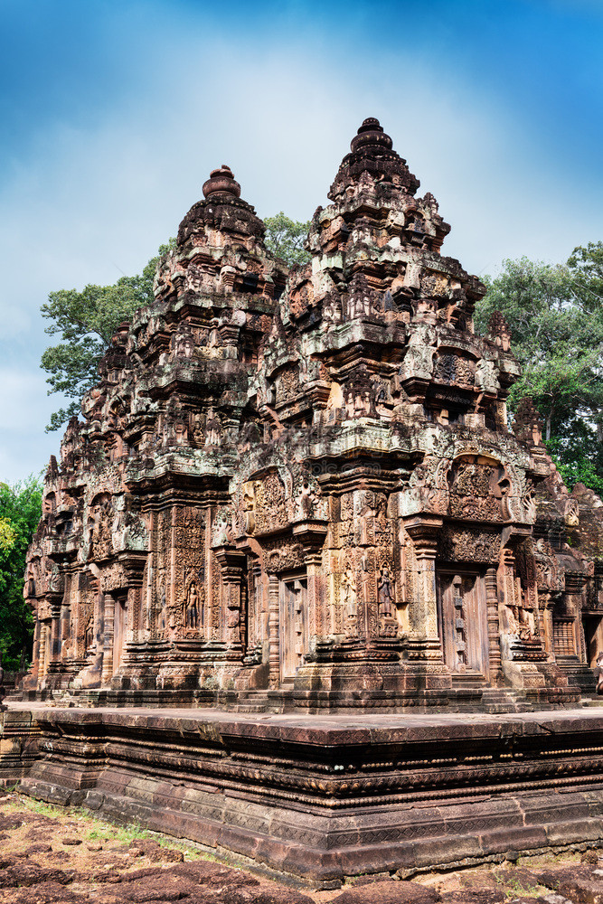 BanteaySrei红沙石寺柬埔寨图片