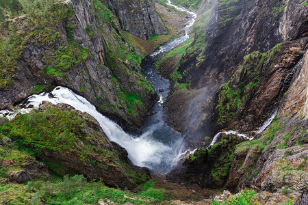 沃林斯福森瀑布挪威奥尔达兰图片