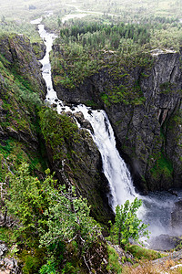 沃林斯福森瀑布挪威奥尔达兰图片