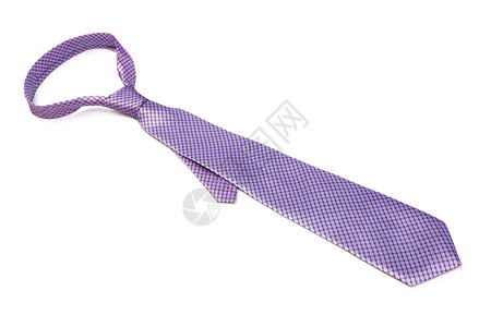 紫色领带和白背景的结背景图片