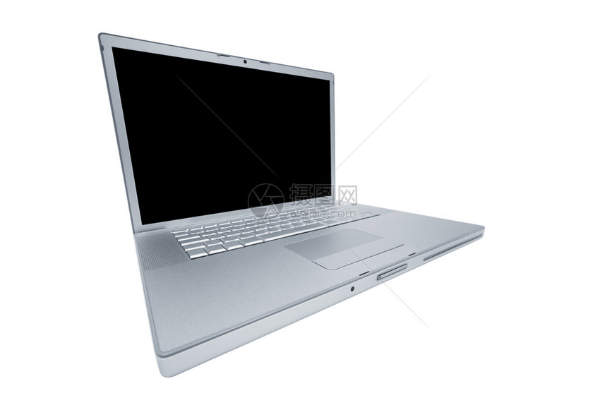 白色背景的现代和时尚型笔记本电脑图片