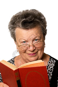白背着红书的老太婆图片