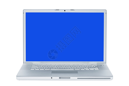 白色背景的现代和时尚型笔记本电脑高清图片