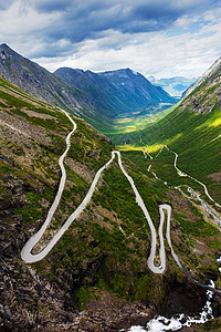 挪威巨人公路挪威Trollstigen山路图片