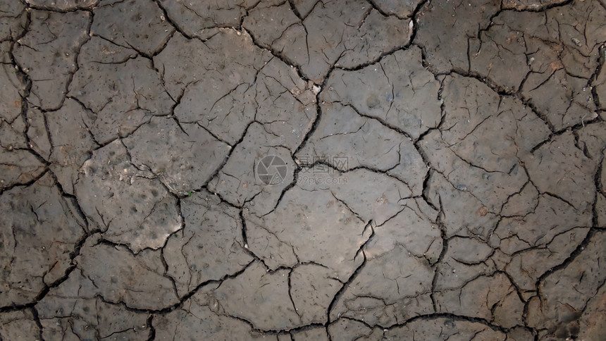 纹理干裂干枯的泥土全球变暖的影响裂土质地图片