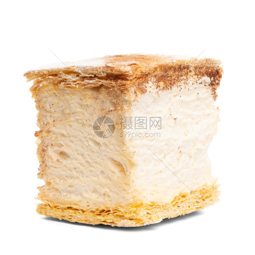 Russo蛋糕饼在白色背景上被孤立图片