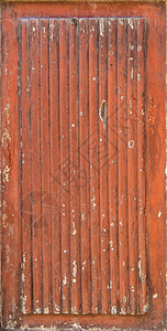 红漆的旧木门框架部分图片