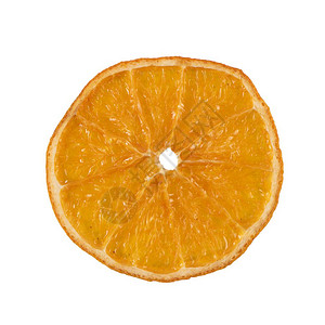 一片干燥的橙色孤立在白背景背景图片
