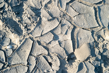 泥纹理破碎的地面干旱土壤质地和干泥旱背景