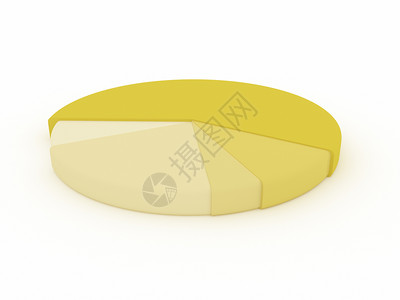 3D黄饼图表插图片