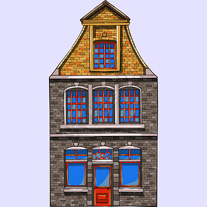 传统中世纪房屋背景图片