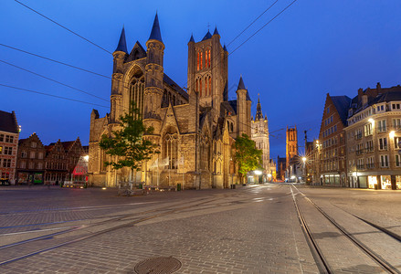圣尼古拉教堂位于该市历史中心比利时根特圣尼古拉教堂图片