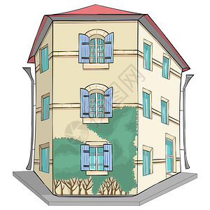 普罗旺斯的典型传统房屋背景图片