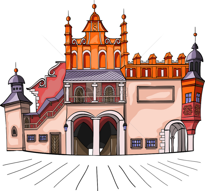 旧中世纪市场大楼图片