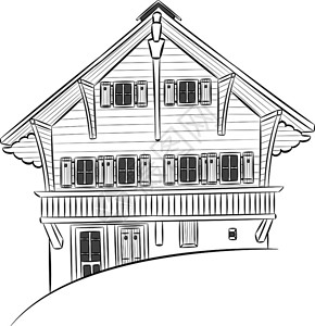 传统木制房屋图片