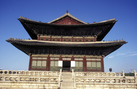 韩国东岸首尔市庆博肯贡或京孔宫南岸首尔206年5月背景图片
