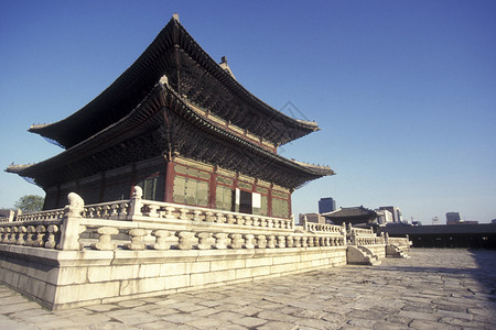 韩国东岸首尔市庆博肯贡或京孔宫南岸首尔206年5月背景图片