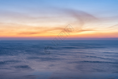 日落后海平线图片