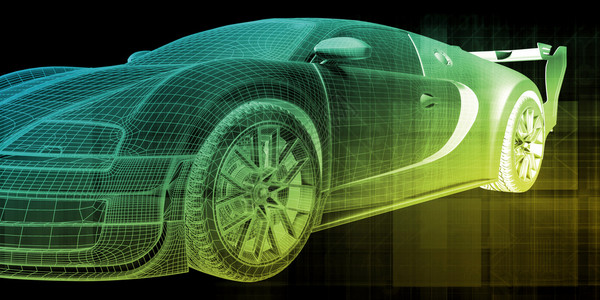 具有未来主义摘要艺术的木电框架背景汽车电机设计图片